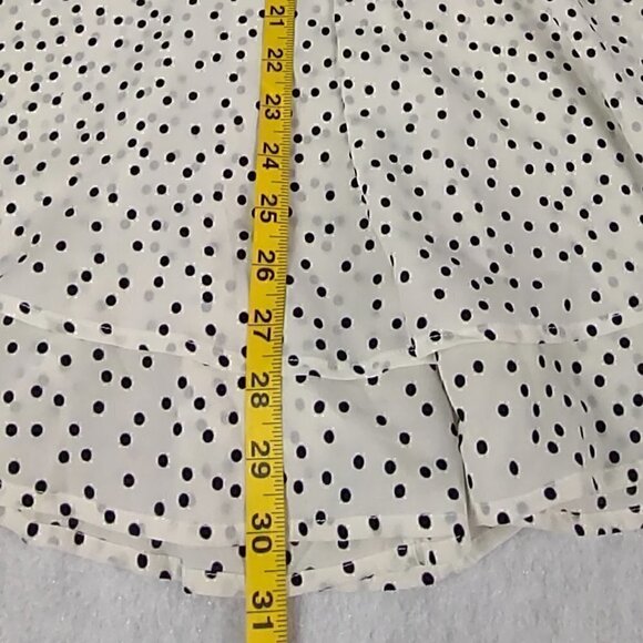 Zaful Black & White Spotted Belted Peplum Ruffle Bottom Romper Size 4 NWT - Picture 8 of 13